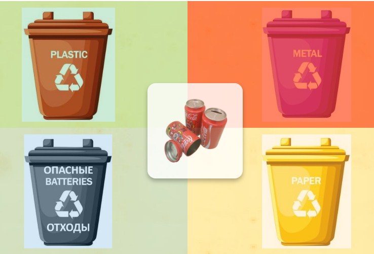 Онлайн-игра «Распредели мусор»